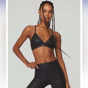 Alo Yoga Splendor Bra Faux Leather